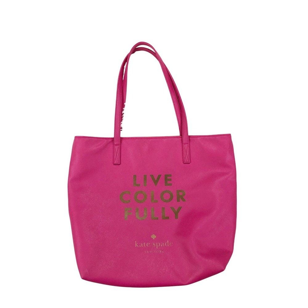 Kate‎ Spade Live Colorfully Pink Vinyl Tote Bag